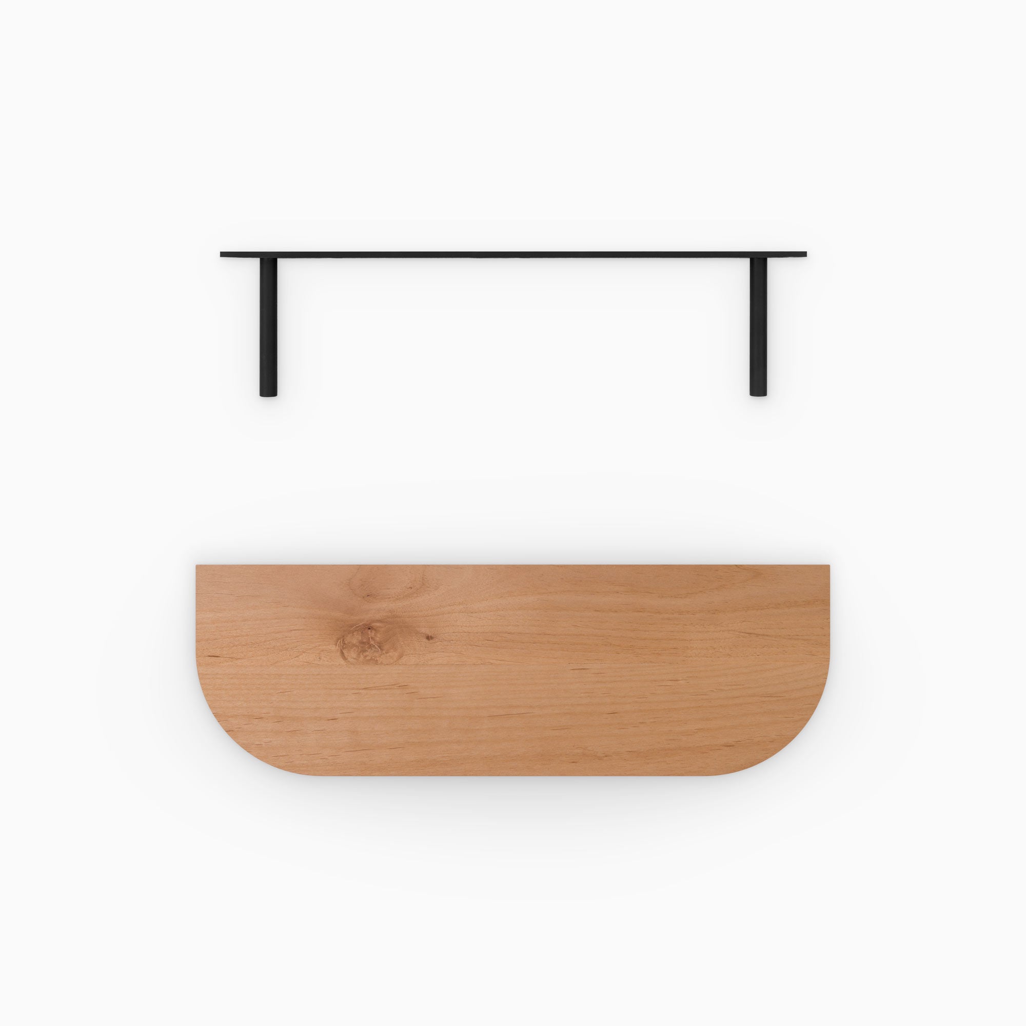 Aksel RADius Alder Floating Shelf - Rustic Wood Wall Shelf for Living Room, Kitchen, Bathroom Storage & Decor
