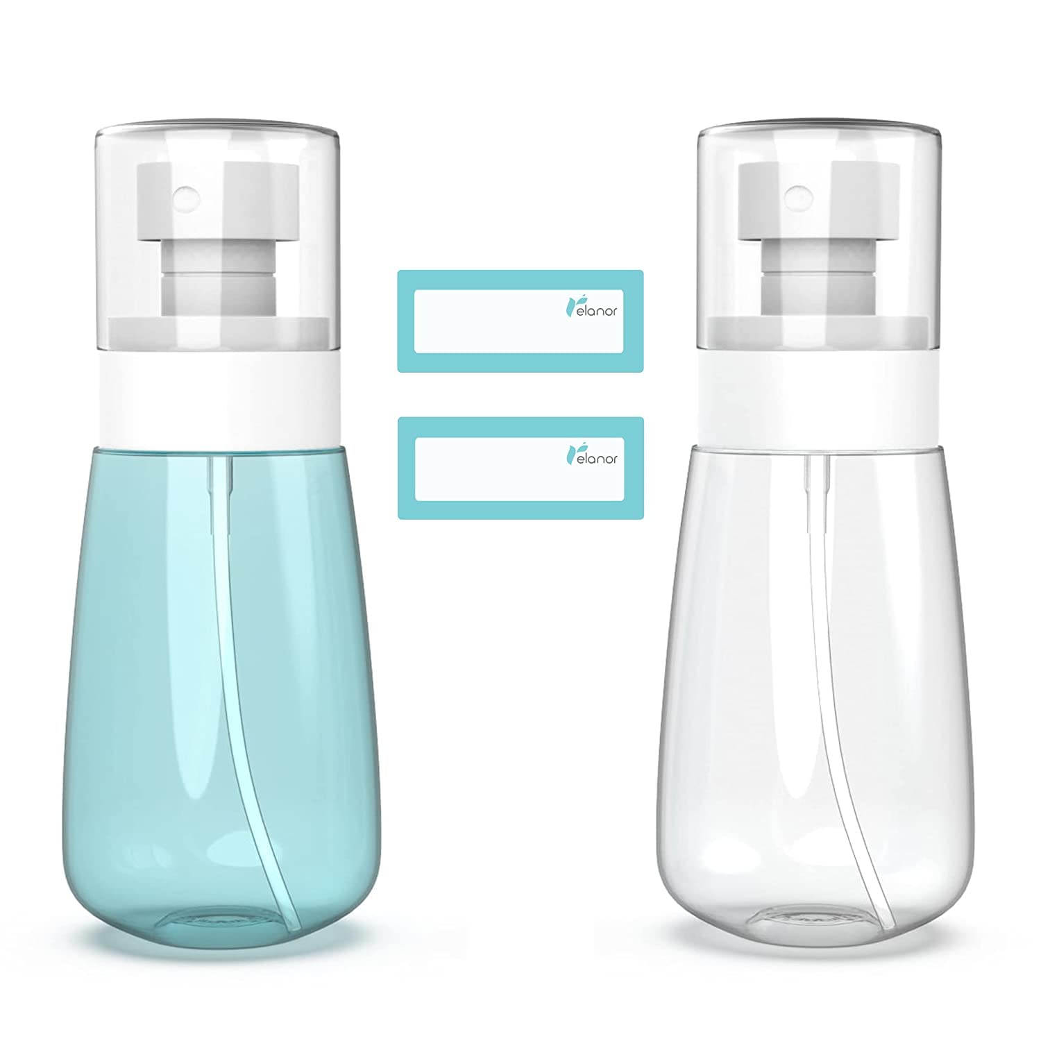 2 Pack Small Travel Size Spray Bottles - Refillable & Reusable Plastic Mist Sprayer for Essential Oils, Perfume, Hair Care & Liquid Solutions | Perfect for Travel, Gym, Home & DIY Projects