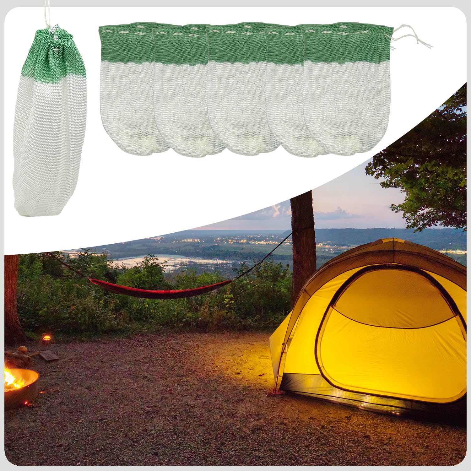 10pcs Propane Lantern Mantles - String Tie Replacement Mantles for Coleman Gas Lanterns - Durable Outdoor Camping Accessories - Perfect for Hiking, Backpacking & Emergency Lighting