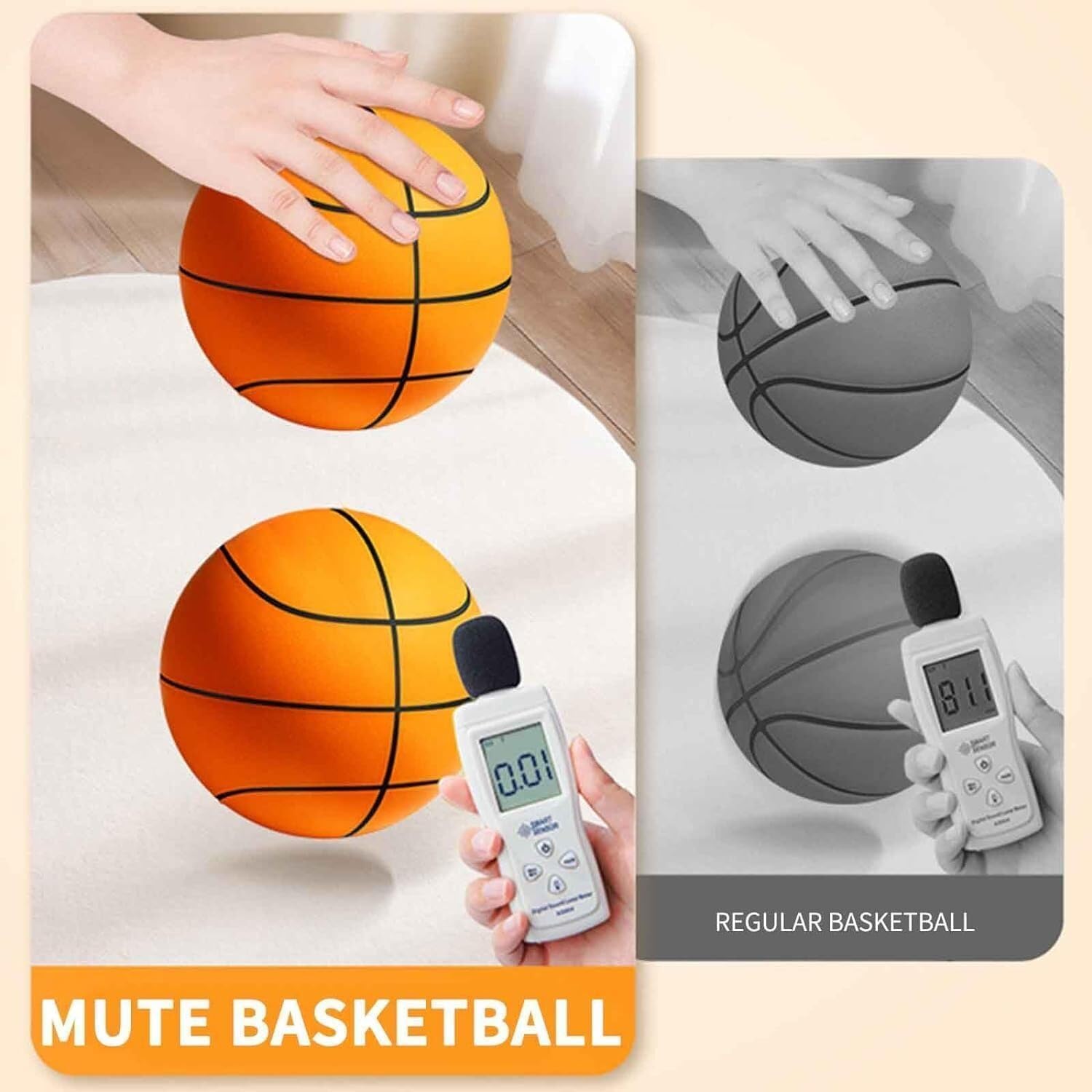 Silent Basketball for Indoor Training - Quiet Foam Basketball for Kids & Youth, Perfect for Home, Gym & School Use | Dribble Dream Noiseless Practice Ball Gift