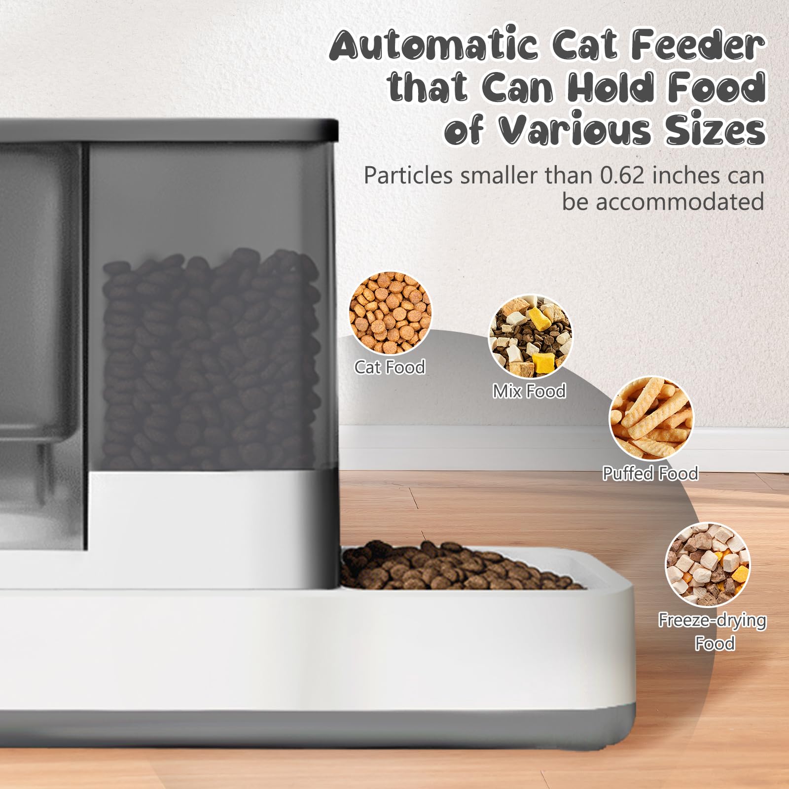 Automatic 2-in-1 Gravity Cat Feeder & Water Dispenser - Detachable Pet Food Bowl for Small Dogs & Cats (Gray) - Perfect for Home, Office & Travel Use