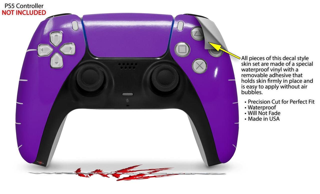 PS5 DualSense Controller Skin Wrap - Purple for Gaming Protection