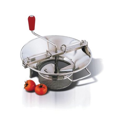 Louis Tellier 8 Qt Heavy Duty Stainless Steel Food Mill with 2 mm Grid - Perfect for Pureeing Soups, Sauces, Baby Food & Canning