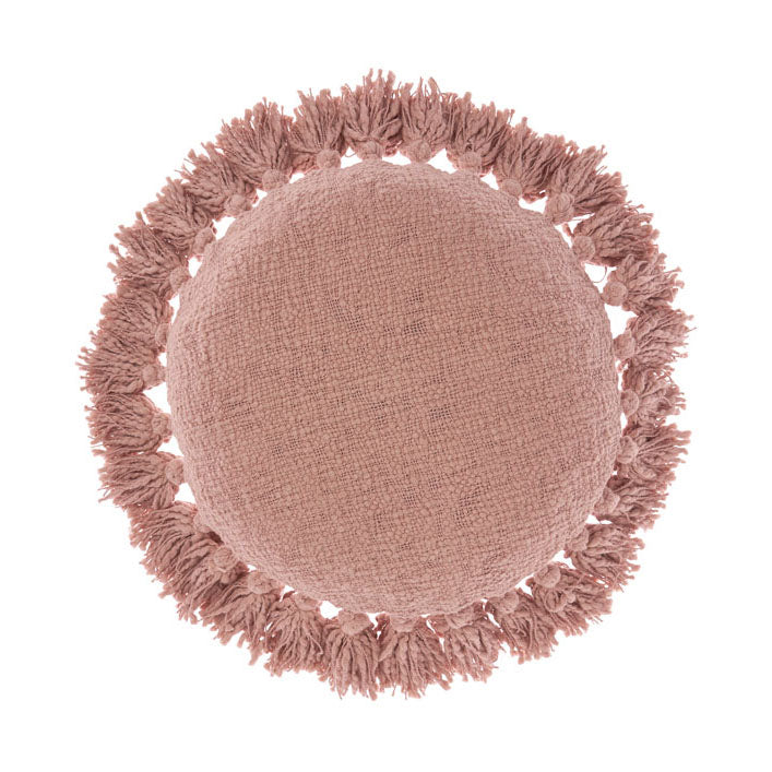 Florida Rosette Round Filled Cushion - Soft Decorative Throw Pillow for Sofa, Bed & Home Decor | Perfect for Living Room, Bedroom & Nursery