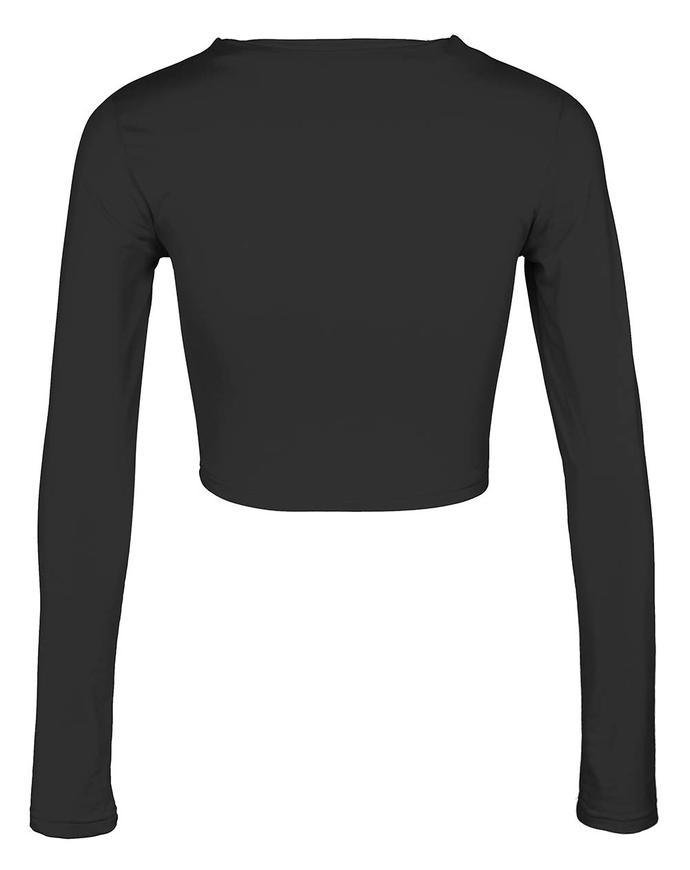 Artfish Women's Long Sleeve Quarter Zip Fleece-Lined Crop Top - Soft V-Neck Fitted Shirt for Winter, Yoga, Gym & Casual Outfits