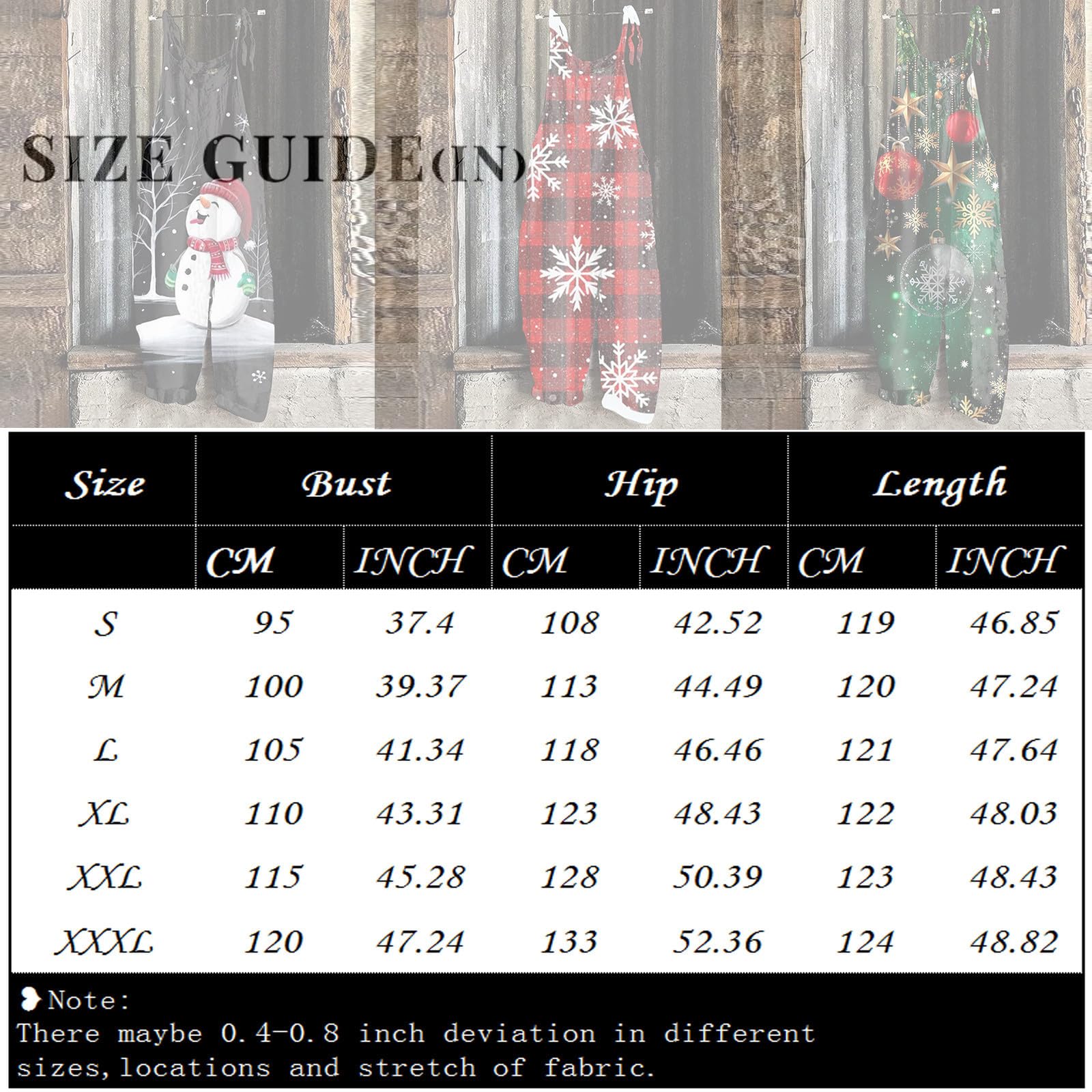 Women's Vintage Christmas Print Halter Jumpsuit - Sweet Little Fresh Casual Romper (S-3XL) | Holiday Party Outfit, Christmas Family Gathering, Winter Photoshoot