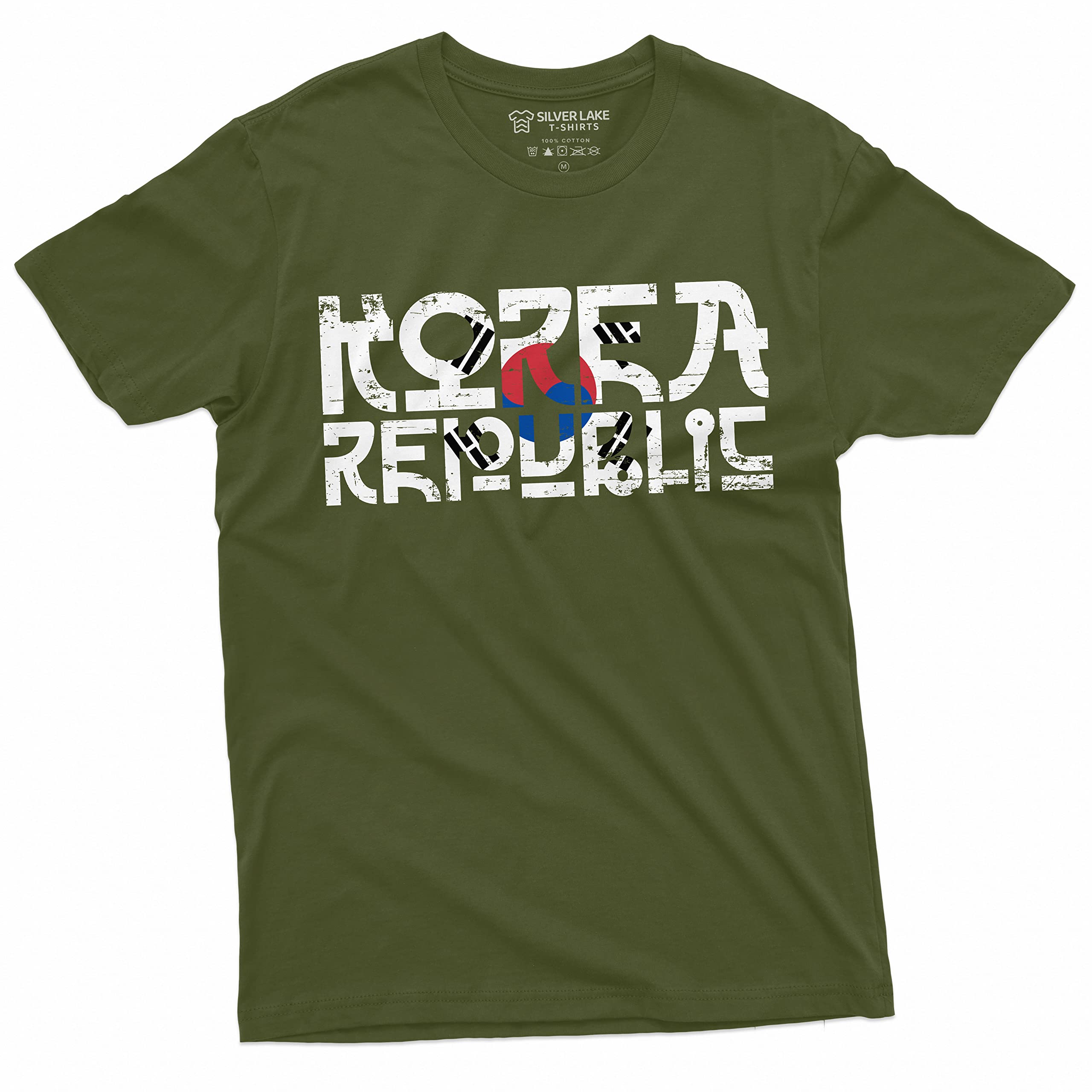 South Korea Flag T-Shirt for Men - Korean Republic ROK Daehan Minguk Graphic Tee - Perfect for Football Games, Travel & Patriotic Events