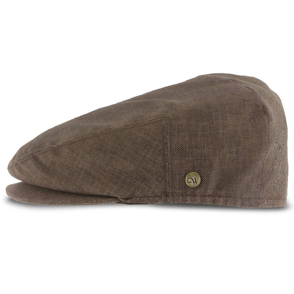 Brown Linen Ivy Cap for Men - Stylish Outdoor Hat