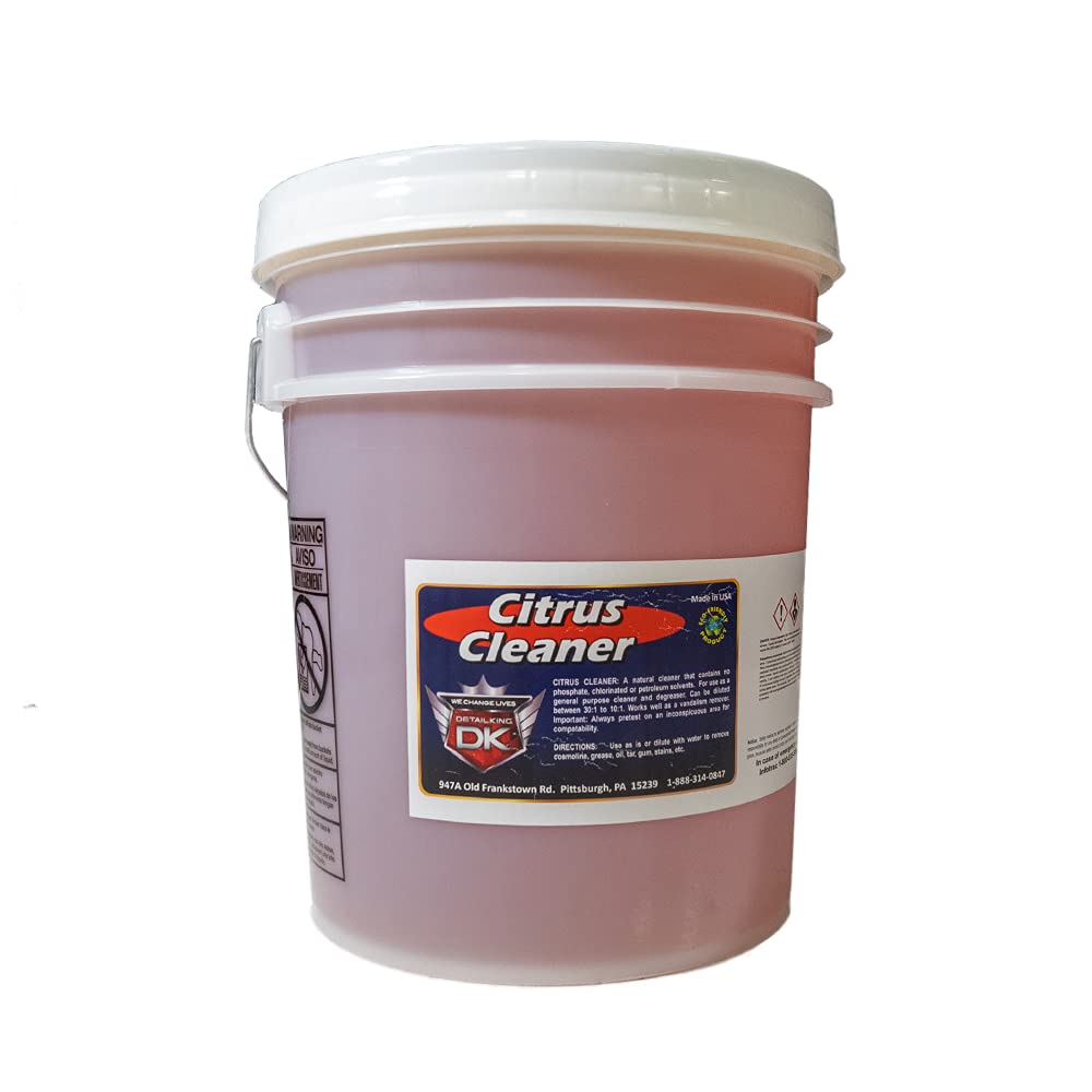 Detail King Citrus Cleaner (5 Gallon) - Heavy-Duty Degreaser & All-Purpose Cleaner for Cars, Trucks, Garages & Industrial Use