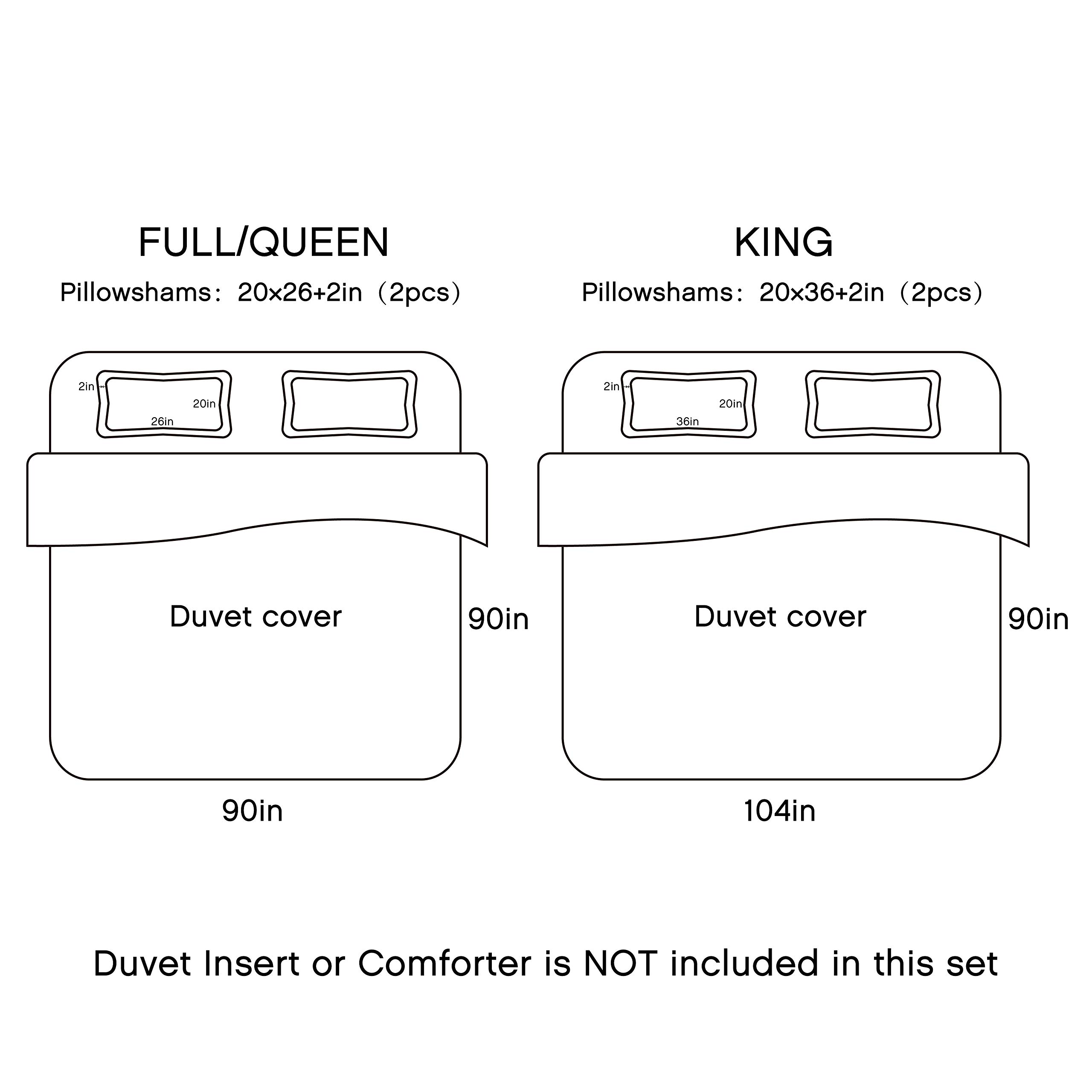 Premium 100% French Linen Duvet Cover Set - 3 Piece Bedding (Duvet Cover + 2 Pillow Shams) - Full/Queen Size - Blue & Green Checkered Pattern - Breathable & Soft for All Seasons - Perfect for Master Bedroom, Guest Room & Vacation Homes