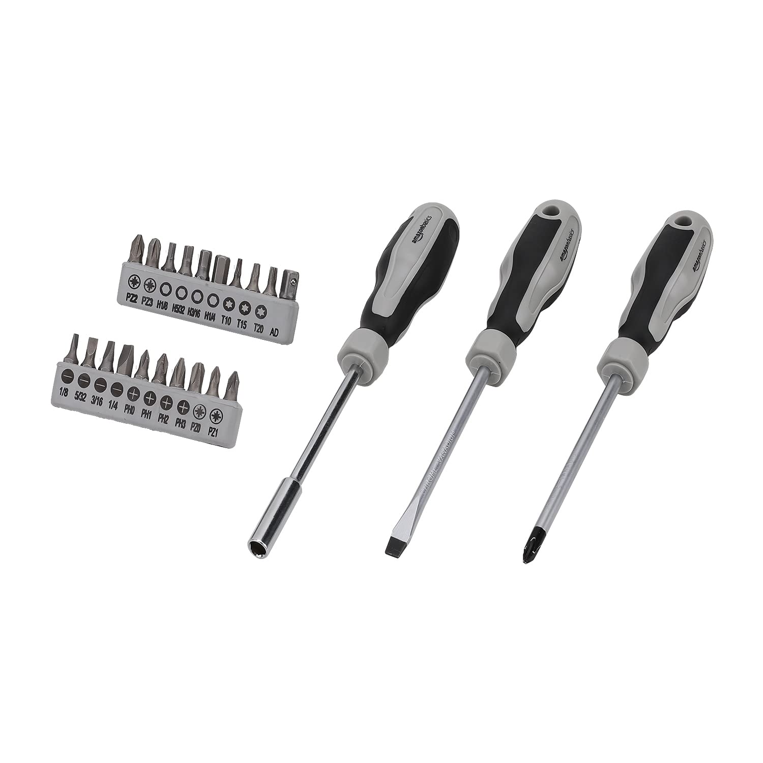 AmazonBasics 173-Piece General Household Hand Tool Set - Complete DIY Repair Kit for Home Improvement, Maintenance & Construction Projects - Includes Wrenches, Screwdrivers, Pliers & More - Perfect for Garage, Workshop & Household Repairs