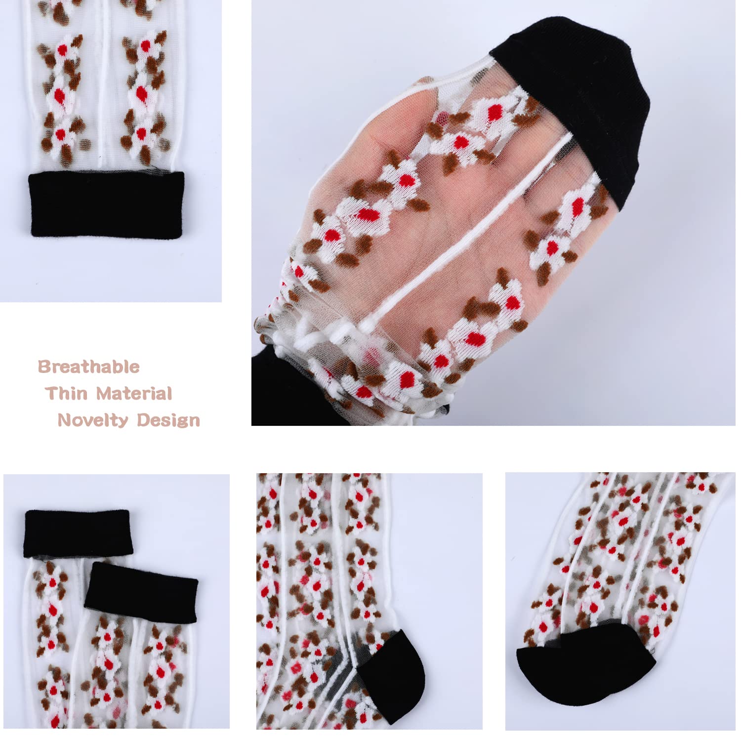 Sheer Transparent Nylon Socks for Women - Summer Mesh Socks for Daily Wear