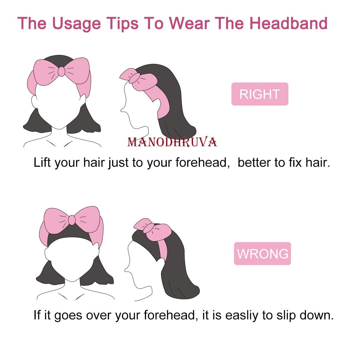 MANODHRUVA 2-Pack Soft Spa Headbands for Women - Adjustable Hair Wrap for Face Wash, Skincare, Makeup & Beauty Routine (Multicolor) - Perfect for Home Spa, Salon & Self-Care Days