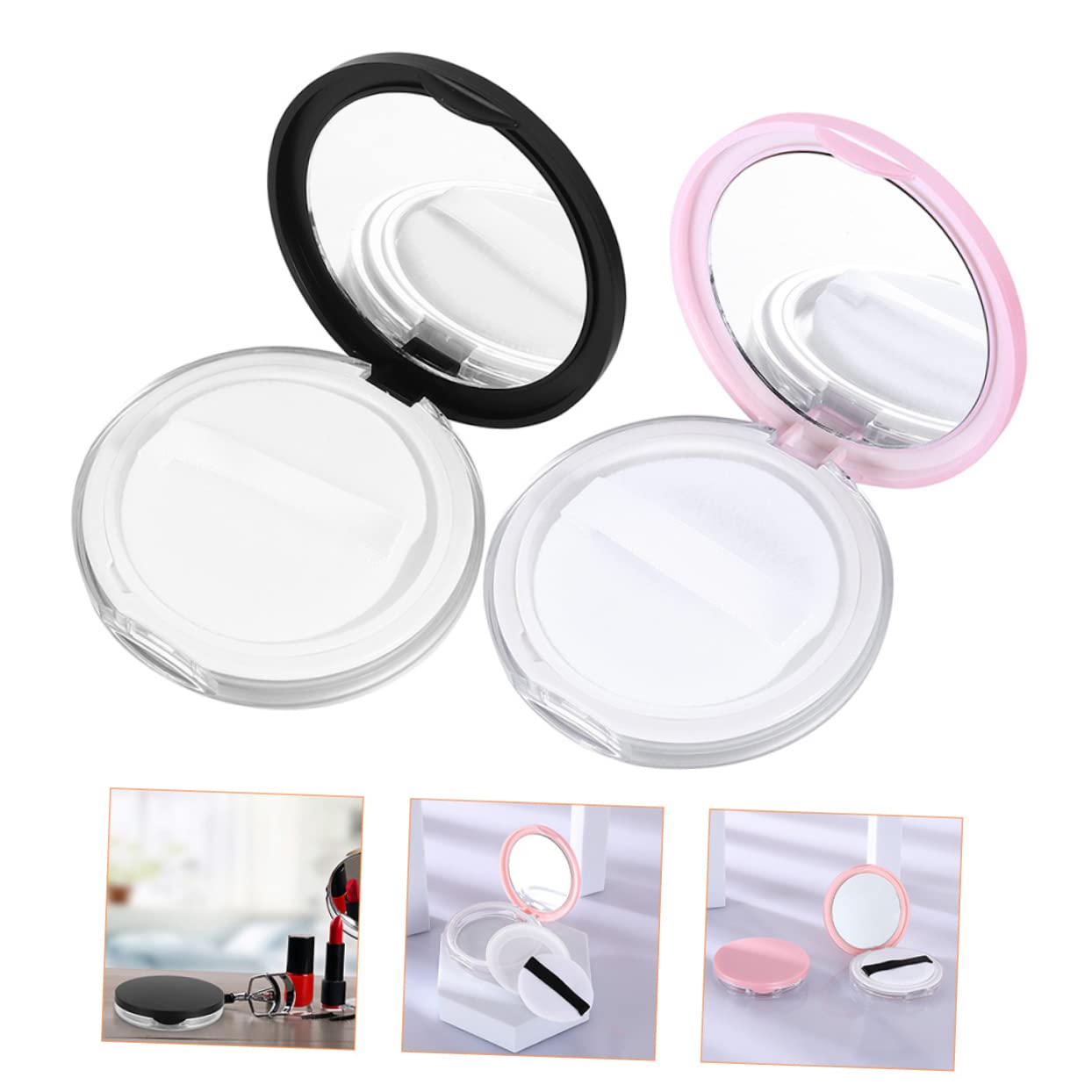 Beatifufu Makeup Powder Case - Portable Compact Powder Holder for Women | Perfect for Travel, Touch-ups & DIY Makeup Kits