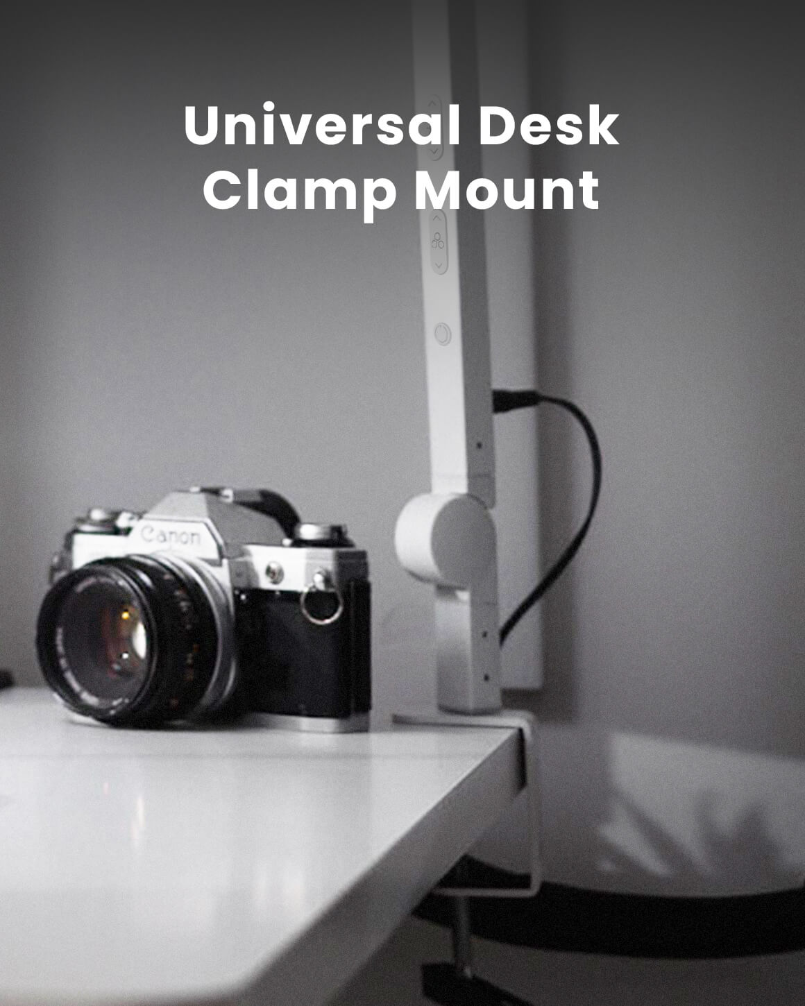 Lume Cube Edge Light 2.0 White LED Desk Lamp - Adjustable Brightness USB-Powered Lighting for Home Office, Photography, Video Conferencing & Study