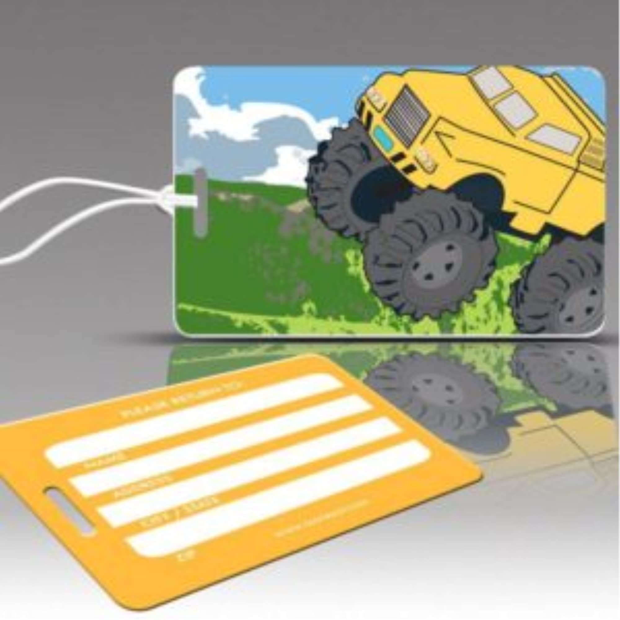 Big Wheels Kids Collection - Durable and Fun Tags for Boys & Girls | Perfect for School Backpacks, Lunch Boxes, and Toy Organization