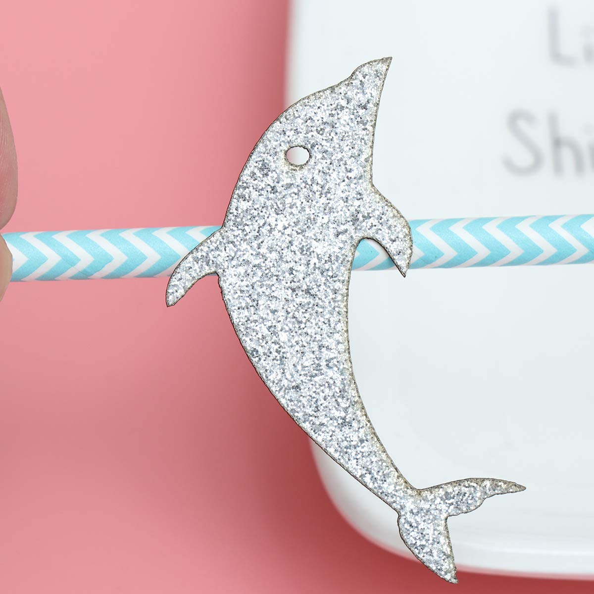 12-Pack Dolphin-Shaped Party Straws - Fun & Creative Drinking Straws for Christmas, Banquets & Celebrations - Perfect for Holiday Decorations, Birthday Parties & Special Events