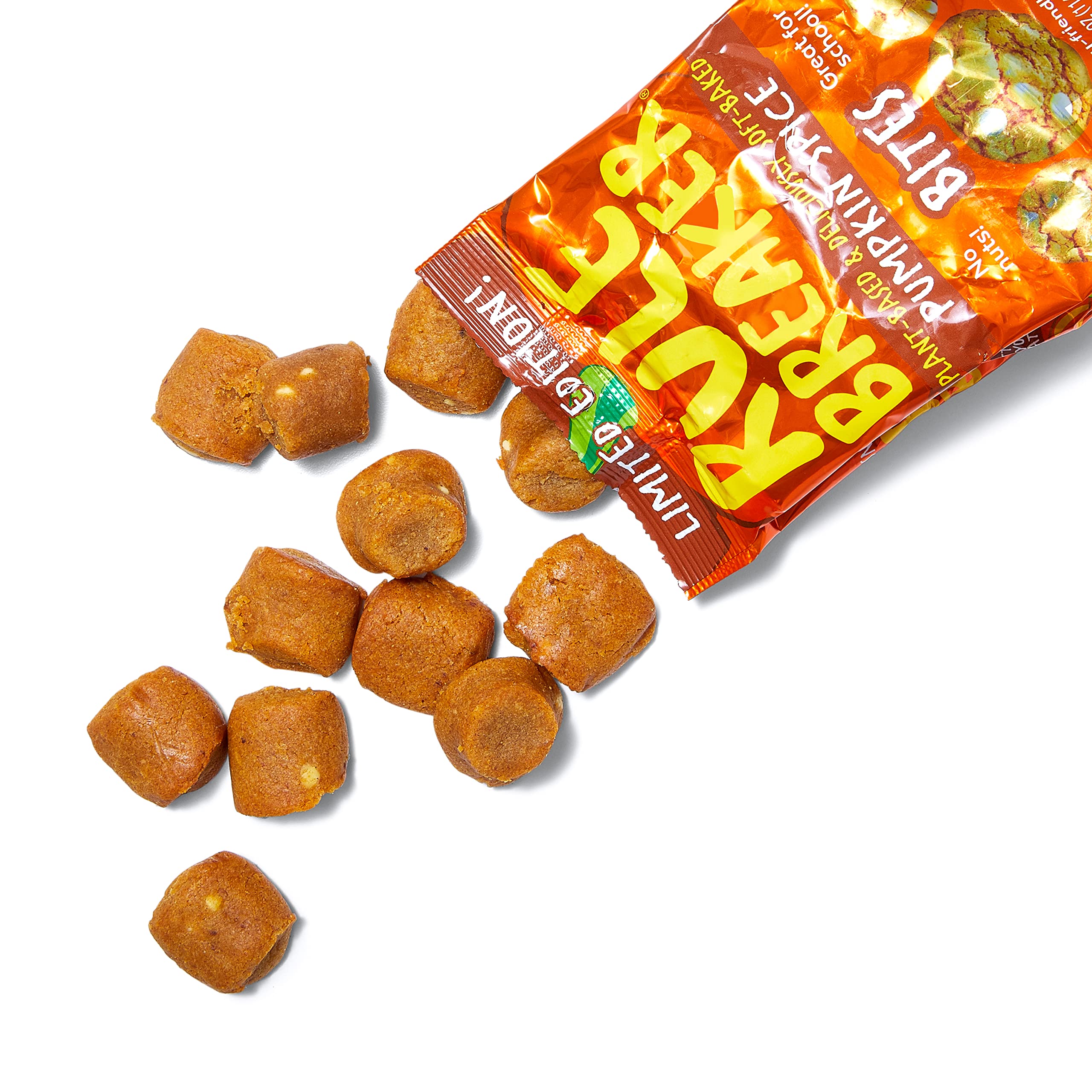 Rule Breaker Snacks Vegan Gluten Free Pumpkin Spice Cookie Bites - Plant-Based, Dairy Free, Nut Free, Soy Free, Allergen Free, Kosher Certified Soft-Baked Cookies - Healthy School Snacks for Kids & Adults (Pack of 3) | Perfect for Lunchboxes, After-School Treats & On-The-Go Snacking