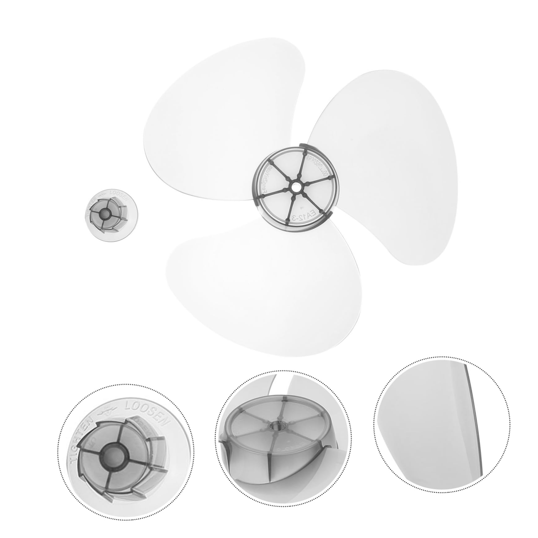 Mobestech 3-Blade Replacement Fan for Desktop Electric Fans - Quiet Cooling for Home, Office & Dorm Rooms