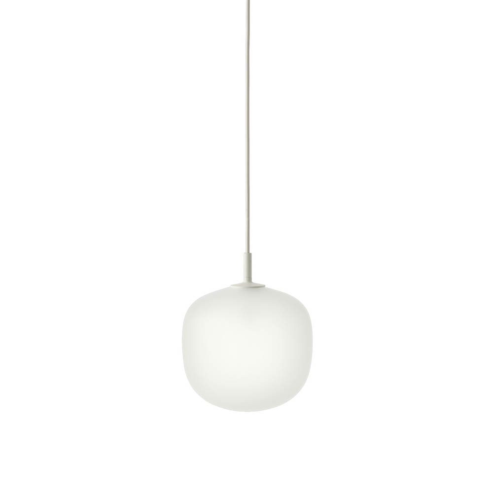 MUUTO Rime Pendant Light in Opal White - Modern Scandinavian Hanging Lamp with 4 Size Options for Dining Room, Kitchen Island & Living Room Lighting