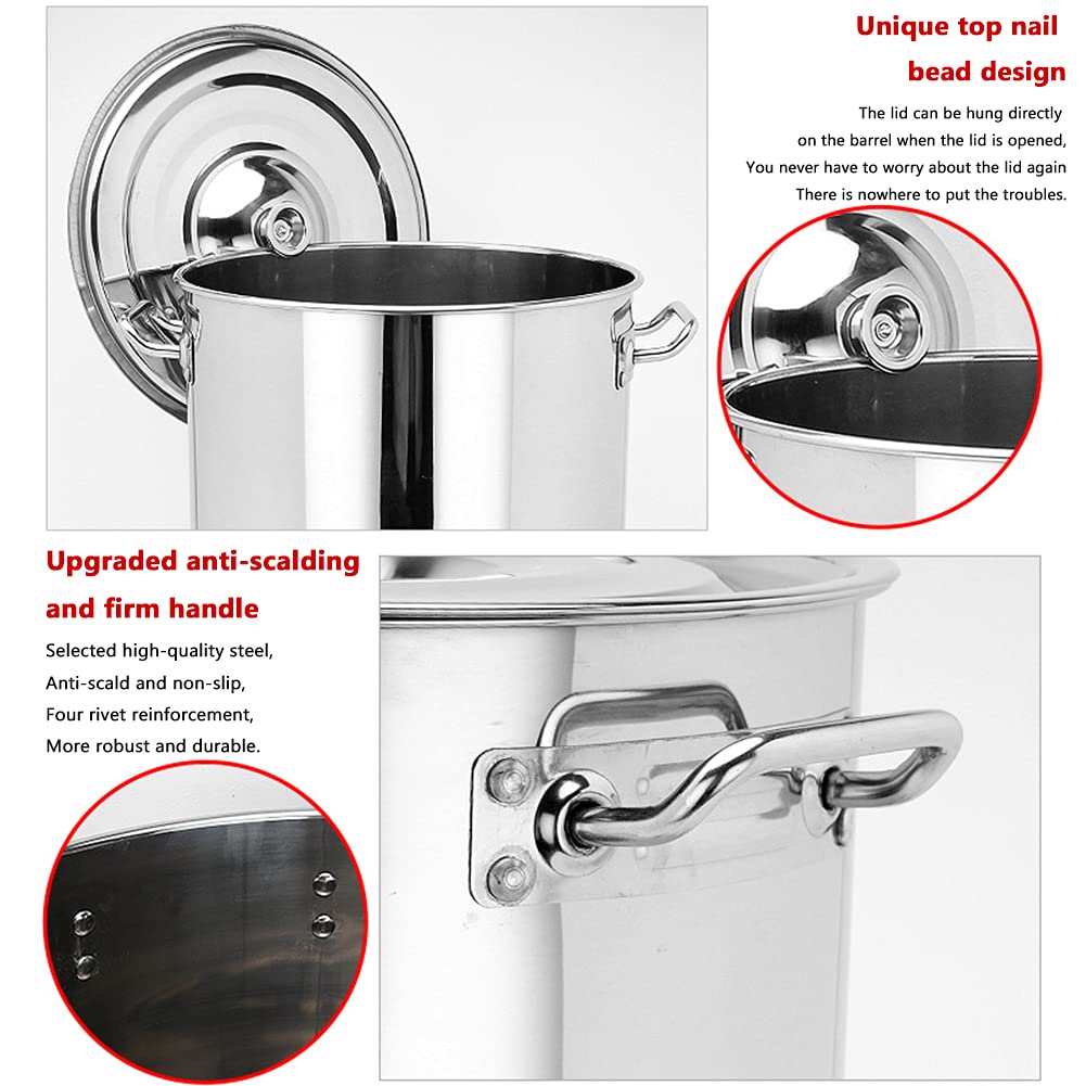 58L Stainless Steel Electric Boiling Water Bucket - Large Capacity Commercial Automatic Heat Preservation Soup Warmer for Restaurants, Offices, Coffee Shops, Buffalo Milk, Tea & Dessert Wine - Perfect for Catering, Buffets & Beverage Service