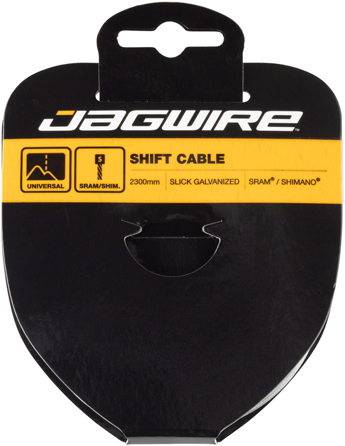 Jagwire Sport Shift Cable 1.1 x 2300mm - Slick Galvanized Steel Bicycle Gear Cable - Compatible with SRAM & Shimano Derailleurs - Perfect for Road Bikes and Mountain Bikes