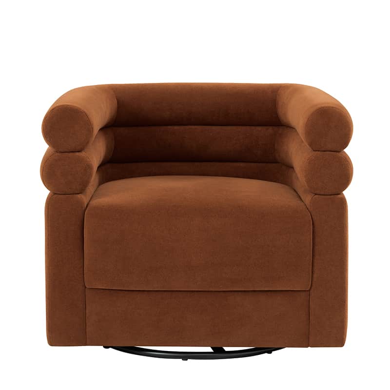 Benita 360 Degree Swivel Office Chair with Chenille Fabric & Plush Pillow - Ergonomic Desk Chair for Home Office, Gaming, and Study