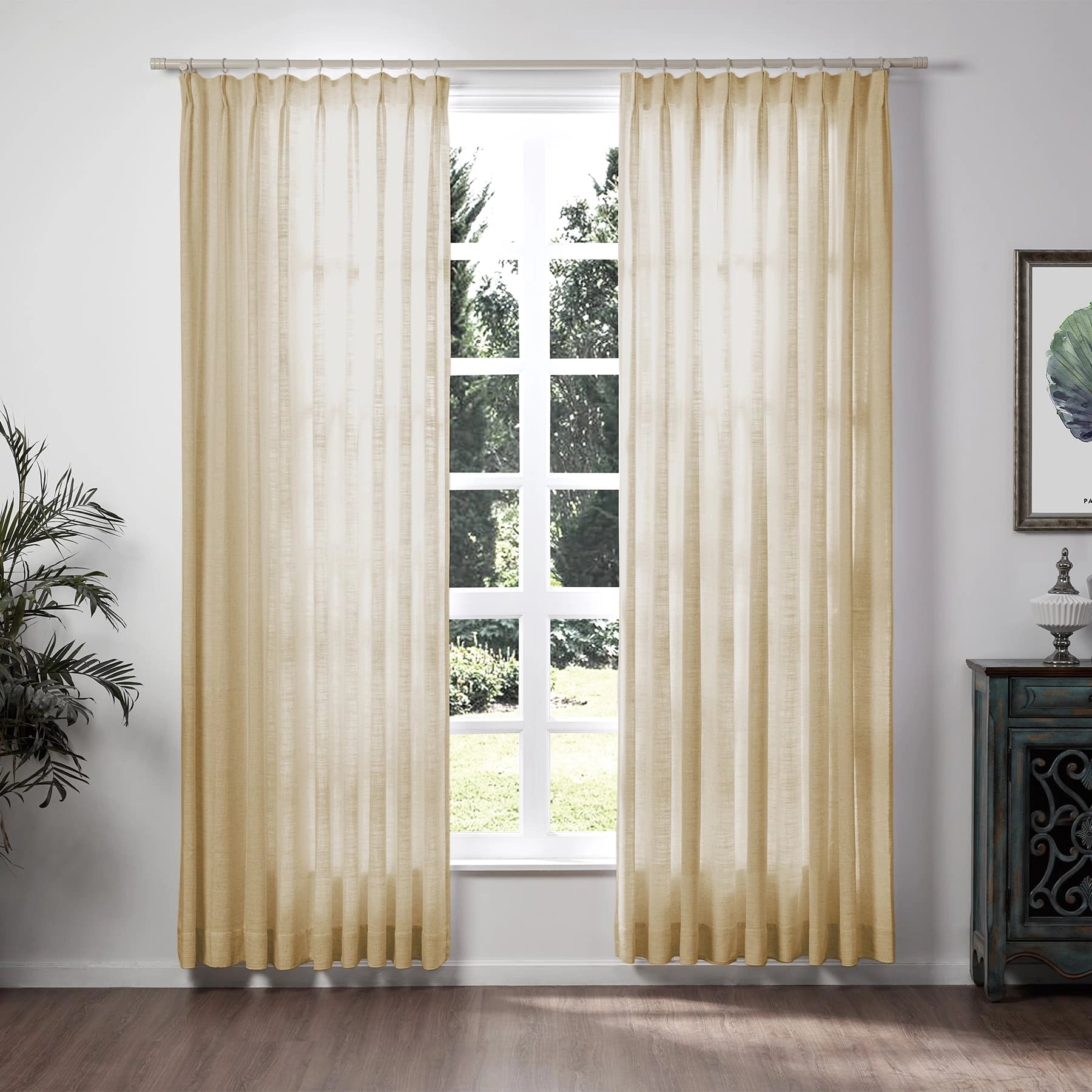 Liz Loft Extra Long Pleated Curtains - 84 Inch Length Blackout Drapes for Living Room & Bedroom | Thermal Insulated Window Treatments for Home Decor