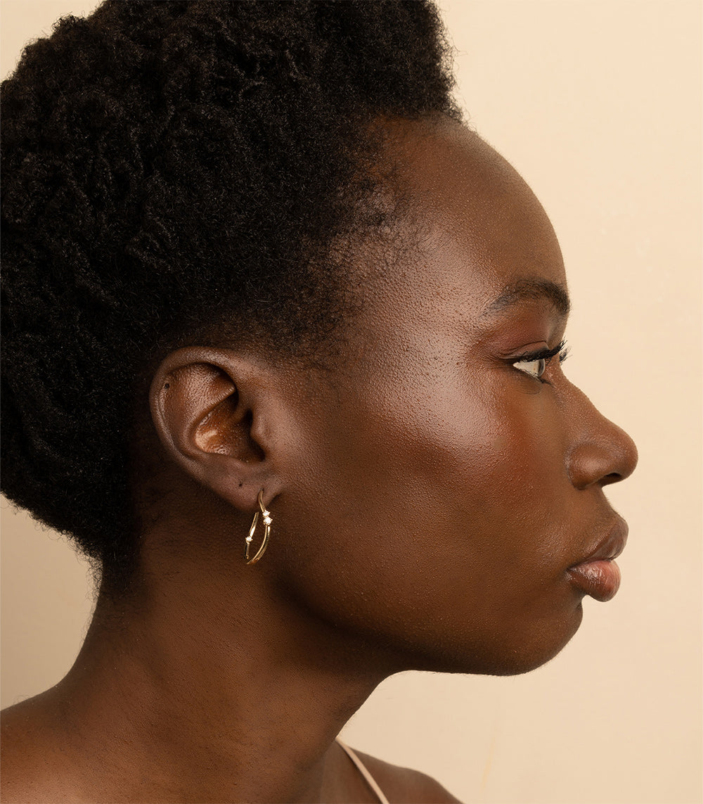 Medium Melt Hoops - Gold Plated Huggie Earrings for Women, Minimalist Everyday Hoop Earrings for Cartilage, Helix & Lobe Piercings | Perfect for Work, Date Night & Casual Wear
