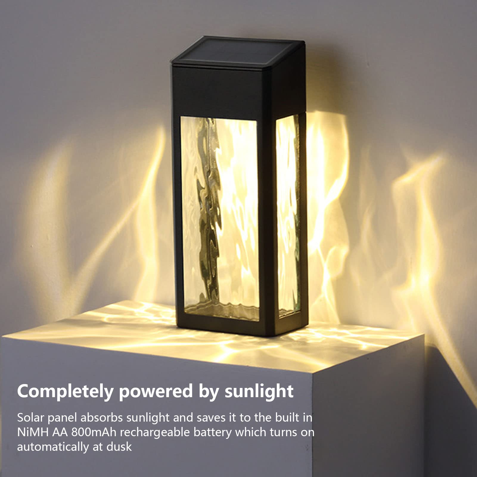 Solar Powered Outdoor Wall Sconce Lights - Waterproof LED Fence Lighting for Patio, Deck, Yard, Stairs & Front Door - Decorative Solar Garden Lights for Forest, Pathway & Landscape Illumination