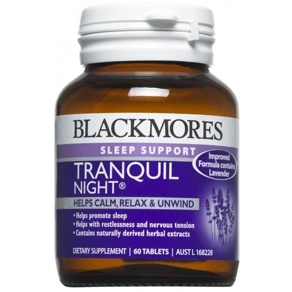 Blackmores Tranquil Night Sleep Support Supplement - Natural Herbal Relaxation Aid for Better Sleep & Stress Relief | Perfect for Nighttime Rest & Calming the Mind
