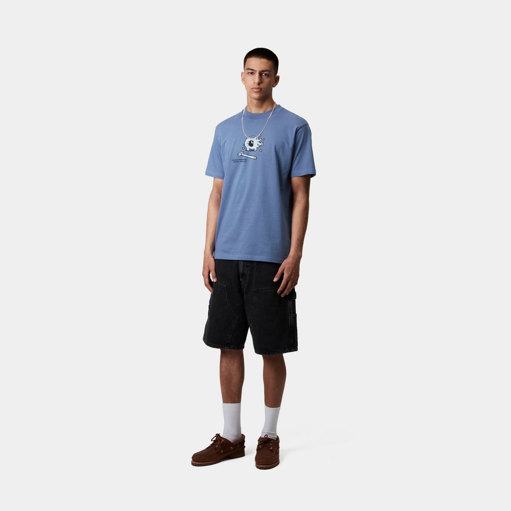 Piggybank Graphic T-Shirt | Blue Iris Color | Casual Wear & Fun Outfits for Everyday Style
