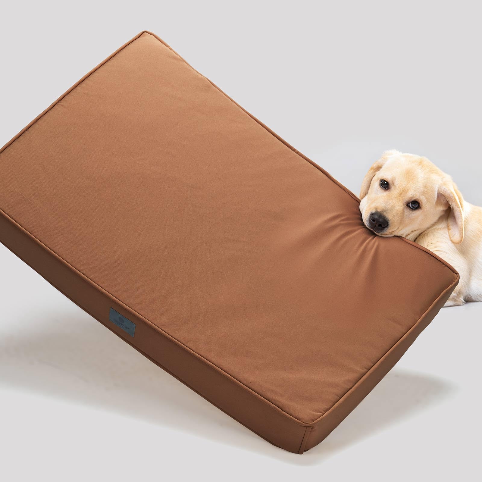 Veehoo Chew Proof Dog Bed for Crate - Durable Waterproof Pet Bed with Removable Washable Cover & Memory Foam - Perfect for Large Dogs, Indoor & Outdoor Use, Kennel or Crate Comfort