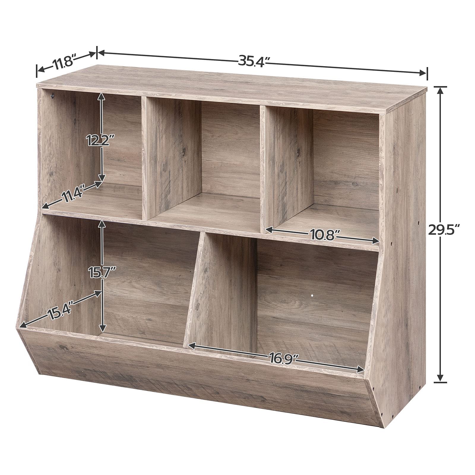 HOOBRO Retro Storage Chest & Kids Bookshelf - Toy Box Organizer, Bookcase Footboard, Toy Storage Cubby for Nursery, Playroom & Bedroom Organization (BG771CW01-BG32CW01) - Perfect for Kids' Room Decor & Toy Storage Solutions