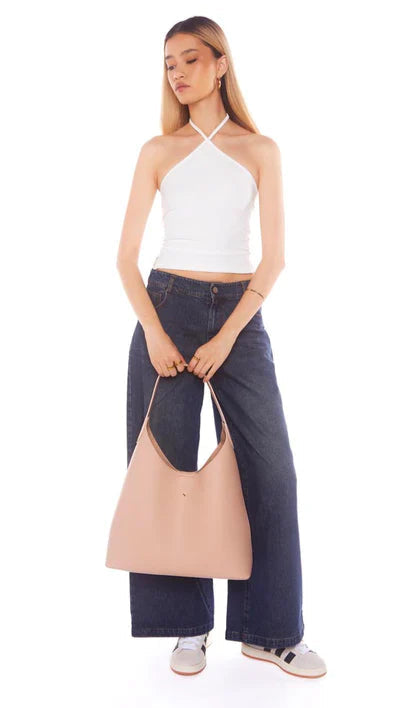 Duke Hobo Bag - Nude PU Leather Crossbody Purse for Women | Fashionable & Durable Handbag for Daily Use, Travel, and Work