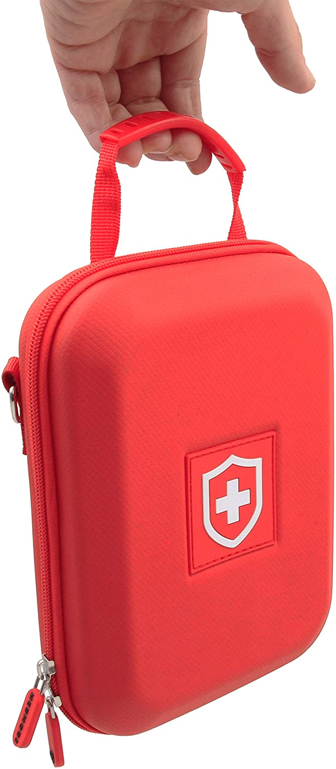 CASEMATIX Hard Shell Insulin Cooler Travel Case - Insulated Diabetes Medical Bag with Ice Pack, ID Card Holder & Shoulder Strap - Perfect for Travel, Daily Use and Emergency Diabetic Care