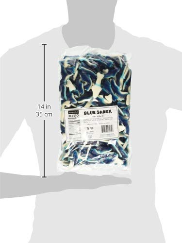 Kervan Candy Bebeto Blue Shark Gummies - 5lb Bulk Bag of Fruity, Soft & Sweet Gummy Candy for Kids, Birthday Parties, Halloween Treats & Gift Baskets - Perfect for Snacks, Classroom Rewards & Candy Buffets