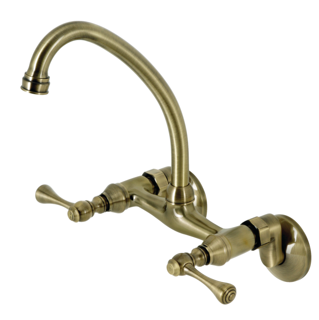 Stainless Steel Lever Handle Wall Mount Kitchen Faucet with Adjustable Centers - Perfect for Modern Farmhouse, RV, and Tiny Home Sinks