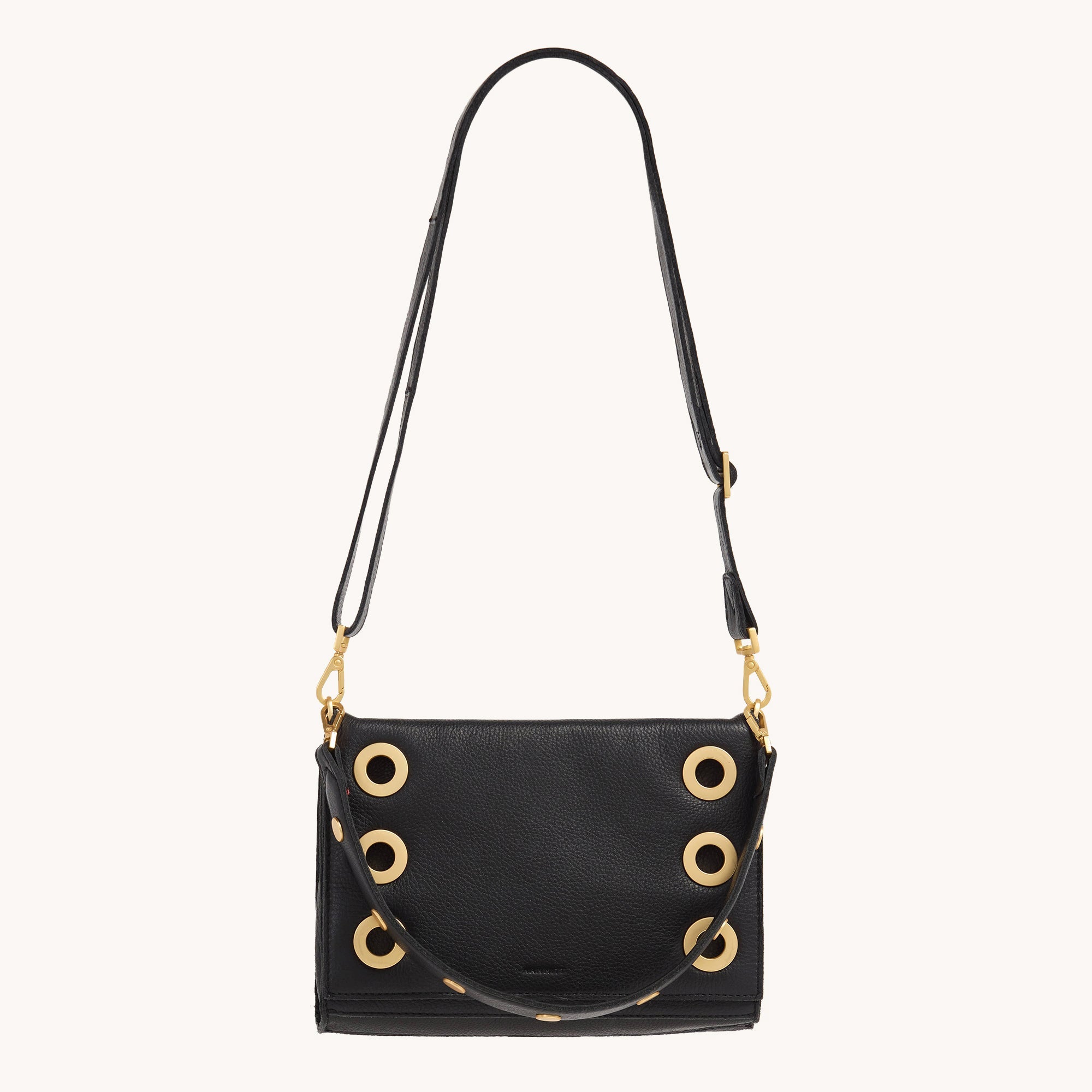 Montana Clutch Purse for Women - Small Crossbody Bag in Black & Brushed Gold | Elegant Evening Bag for Parties, Date Night & Special Occasions