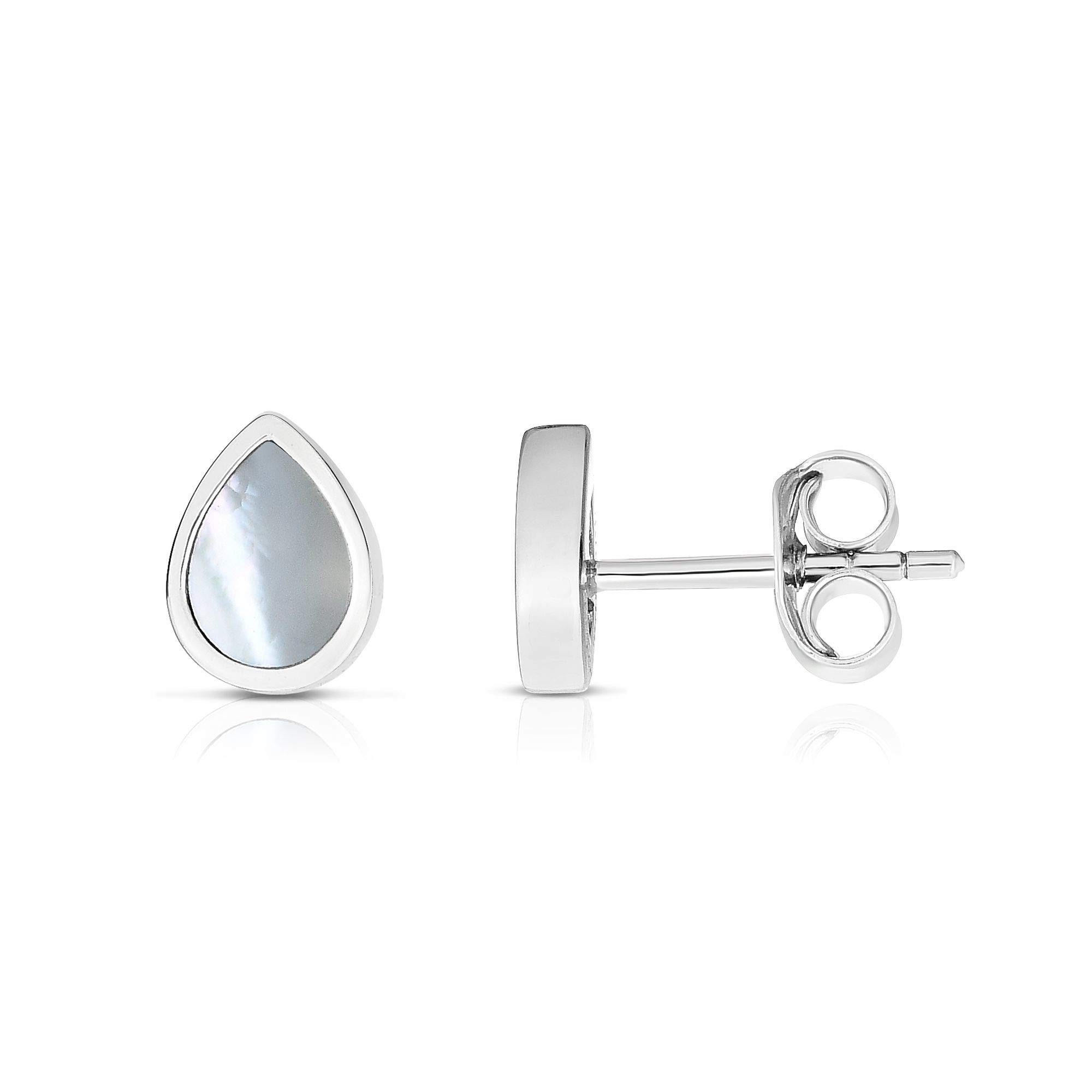 Elegant Silver Rhodium-Plated Earrings with Secure Push Back Clasp - Perfect for Parties, Weddings & Everyday Wear