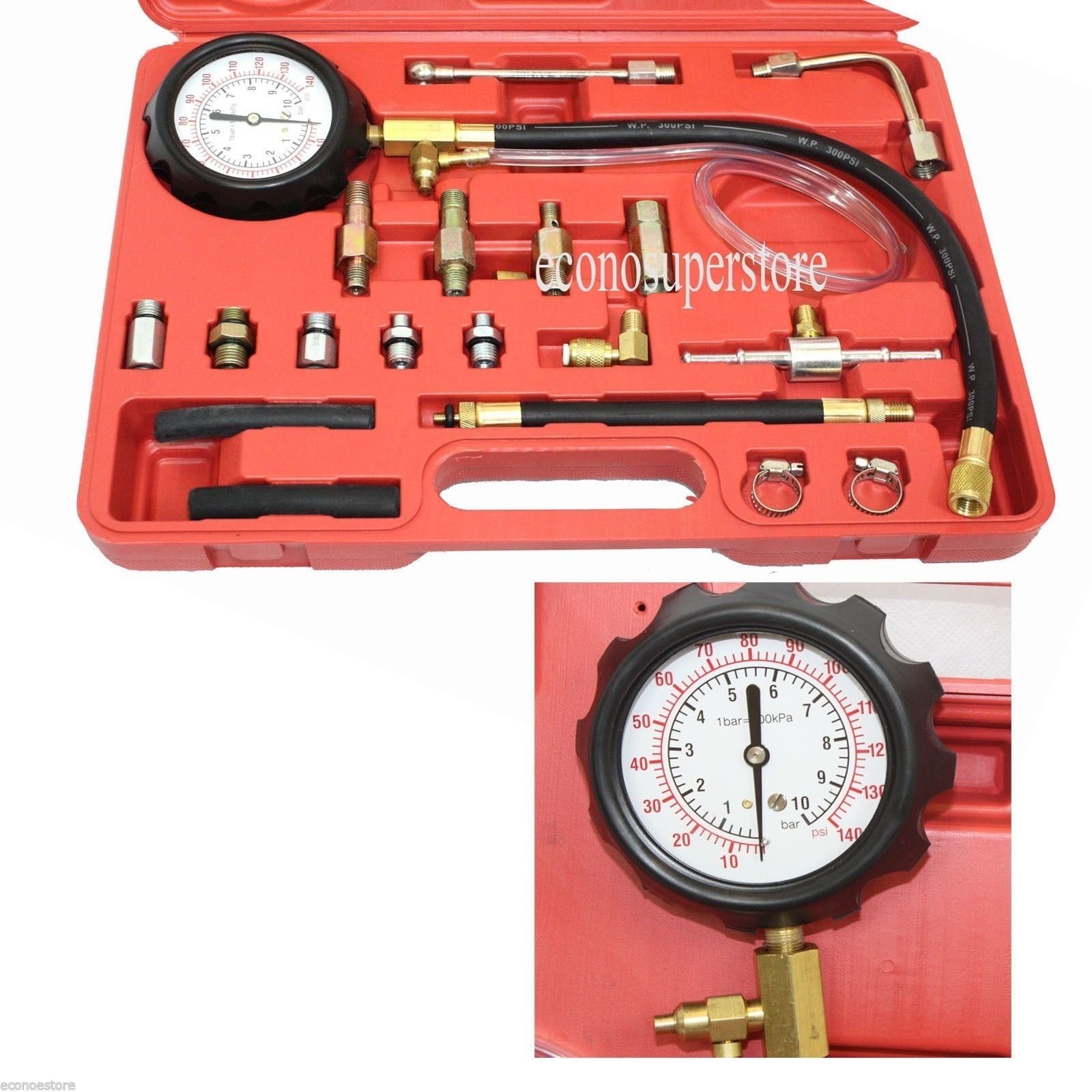 Fuel Pressure Injection Tester Kit - Oil Combustion Spray Meter Gauge with Free Shipping - Perfect for Automotive Diagnostics & Engine Performance Testing