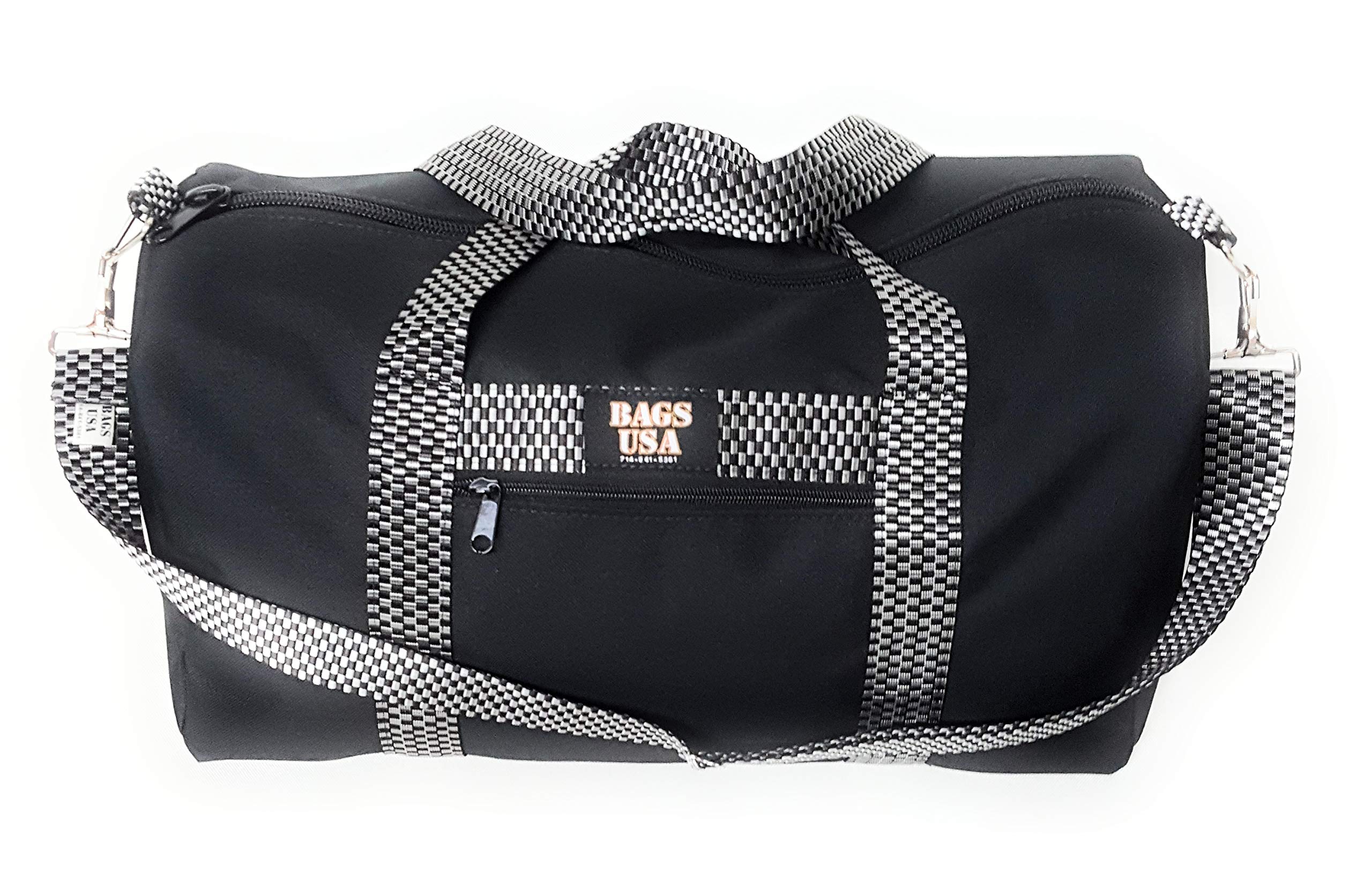Premium Club Gym Bag & Overnight Travel Duffle - USA Made Checkered Flag Design - Fits Airplane Overhead Bin Perfectly - Ideal for Workouts, Travel & Weekend Getaways