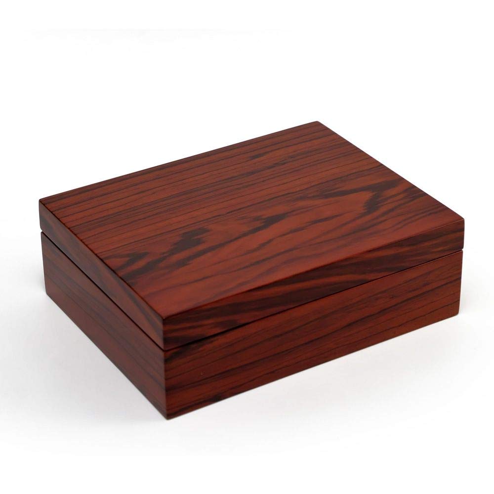 MusicBoxAttic Ultra-Sleek 18 Note Hi-Gloss Zebra Striped Wooden Jewelry Box with Multiple Song Options - Perfect for Gift Giving, Home Decor & Music Lovers