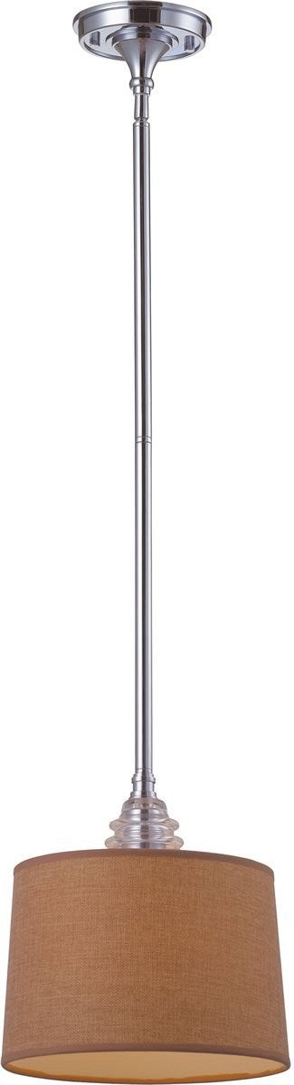10W Insulator Glass Mini Pendant Light with Polished Chrome Finish - Perfect for Kitchen Island, Dining Room, or Bar Lighting
