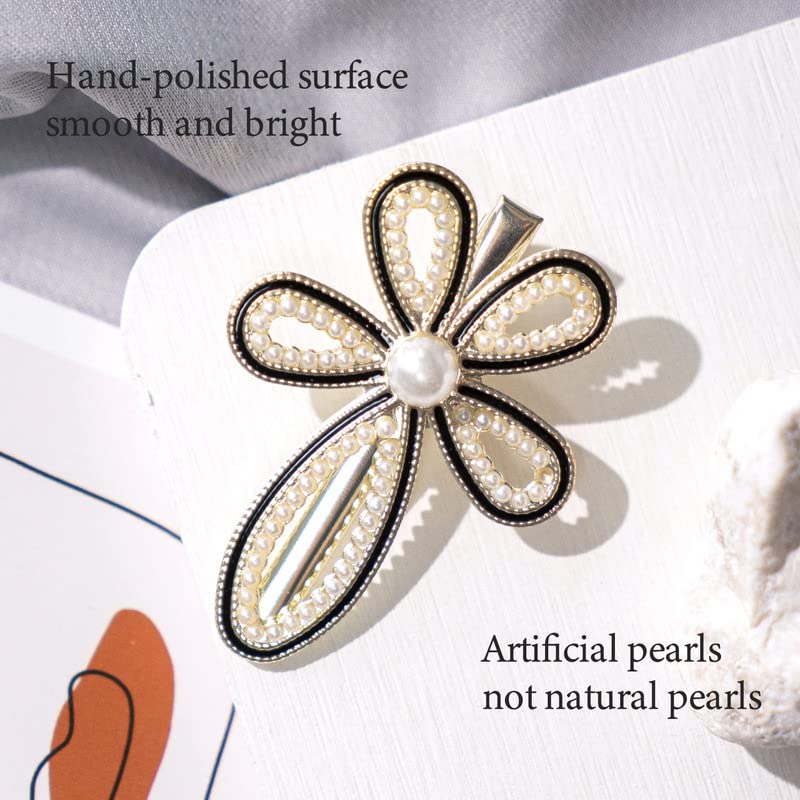 Shidara Pearl Hair Clips for Women & Girls - Strong Hold Non-Slip Metal Hair Barrettes & Hairpins Set (5-Piece, Multicolor) | Perfect for Birthday, Valentine's Day Gifts & Everyday Hair Accessories