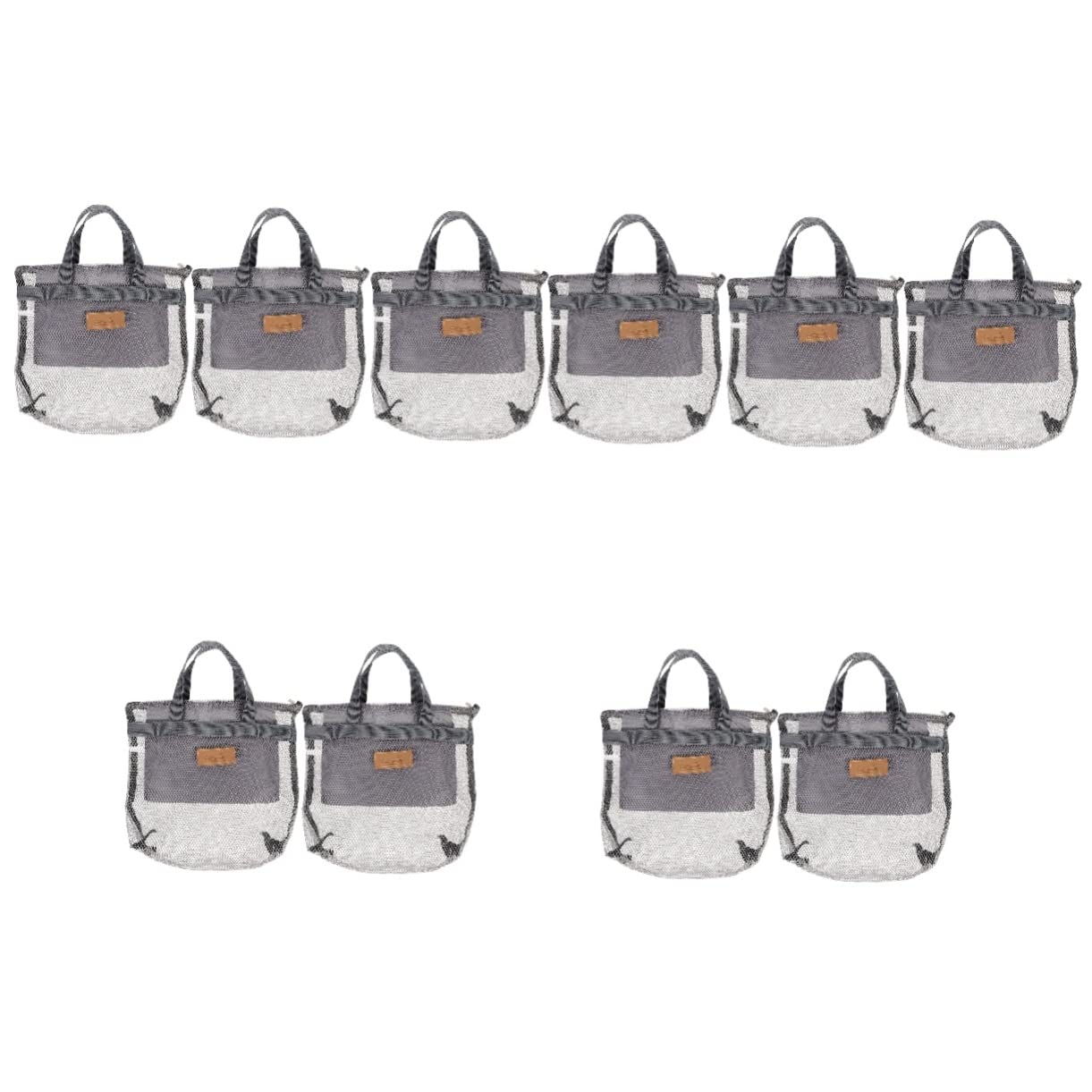 Cabilock 10-Pack Hanging Mesh Toiletry Bags - Waterproof Travel Cosmetic Organizer for Beach, Shower & Camping - Portable Bathroom Storage Pouches for Toiletries, Makeup & Essentials