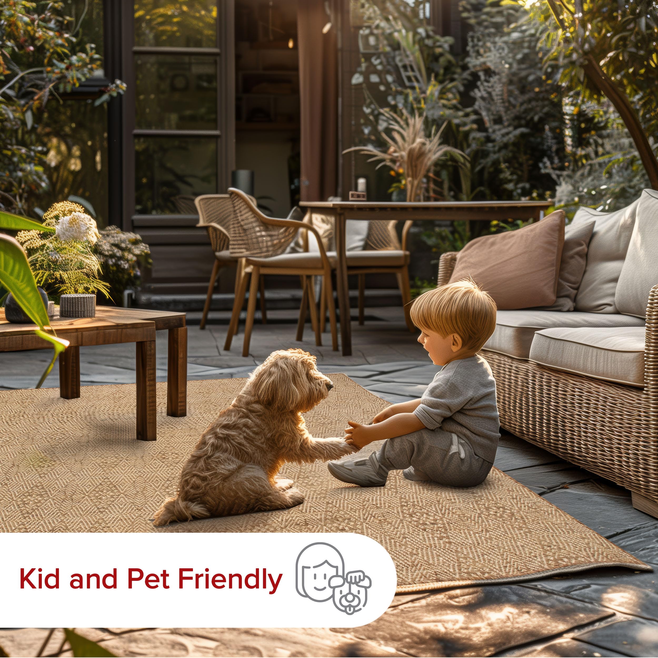nuLOOM 2' x 8' Outdoor Performance Area Rug - Stain & Weather Resistant, High Traffic Patio & Balcony Rug - Perfect for Outdoor Spaces, Decks, and Poolside Areas