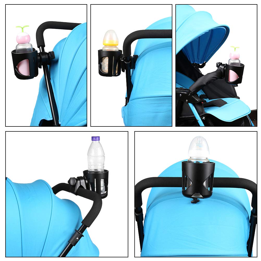 Accmor Universal 360° Rotatable Cup Holder - Wheelchair & Walker Accessory, Rollator & Mobility Scooter Drink Bottle Holder - Perfect for Outdoor Activities, Shopping & Daily Mobility Needs