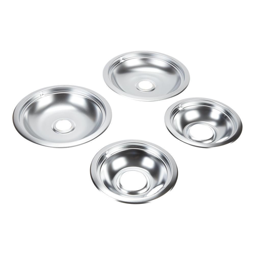 Amana W10278125 Round Electric Range Burner Drip Bowls - Replacement Parts for Stove Top Drip Pans - Perfect for Kitchen Appliance Maintenance and Cleaning
