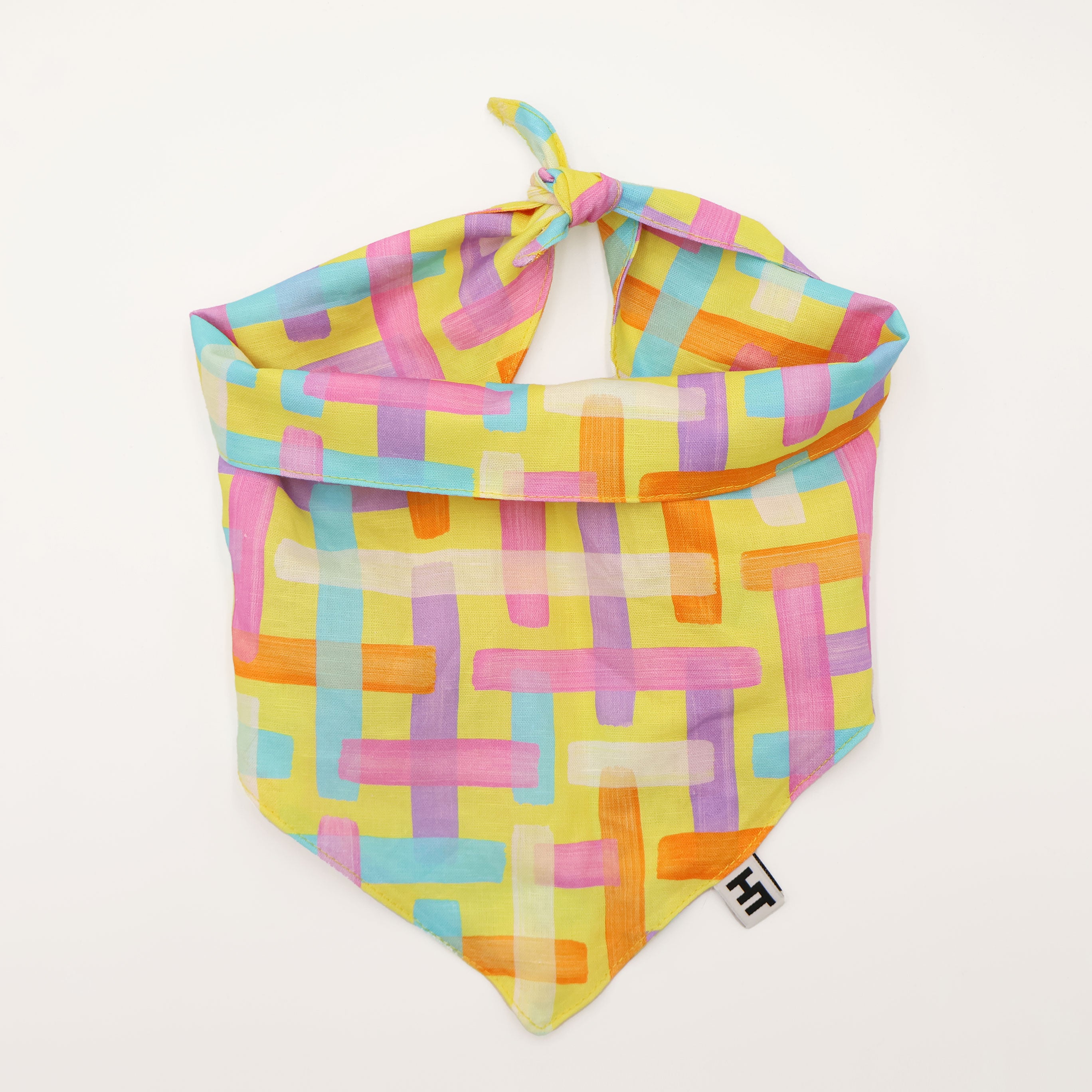 Stylish Broken Gingham Bandana - Fashionable Cotton Square Scarf for Women & Men - Perfect for Outdoor Activities, Music Festivals, and Casual Outfits